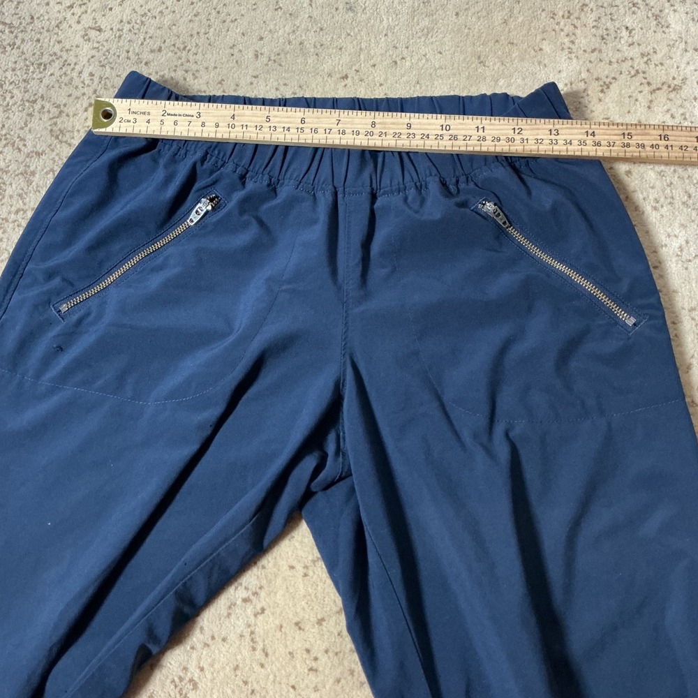 Athleta La Viva Pants Navy Blue Travel Hiking 983350 SU16 Womens M Granola Girl - Picture 4 of 8